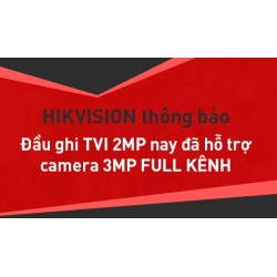 Firmware full 3.0MP cho đầu ghi HDTVI Hikvision 2MP mới nhất 2018