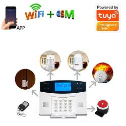 Bộ Báo Động Chống Trộm Wifi Sim GSM Tuya T3