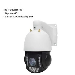 Camera Wifi không dây HD-IP580X36-4G dùng sim 4G, zoom quang 36X