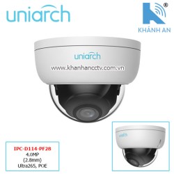 Camera UNIARCH IPC-D114-PF28 4.0MP (2.8mm) Ultra265, POE