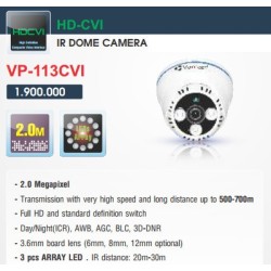 Camera Vantech Dome HD-CVI VP-113CVI 2.0MP