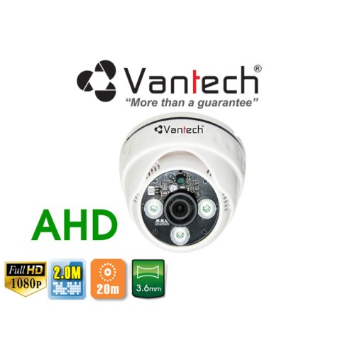 Camera Vantech Dome AHD VP-227AHDH 2.0MP, đại lý, phân phối,mua bán, lắp đặt giá rẻ