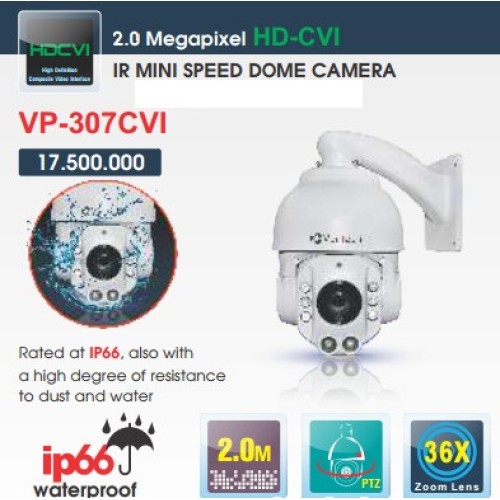 Camera Vantech Speedome HD-CVI VP-307CVI 2.0MP, đại lý, phân phối,mua bán, lắp đặt giá rẻ