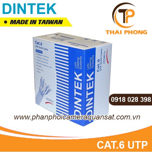 Bán Cáp mạng Dintek CAT.6 FTP, 4 pair, 23 AWG, 305m giá tốt nhất tại tp hcm