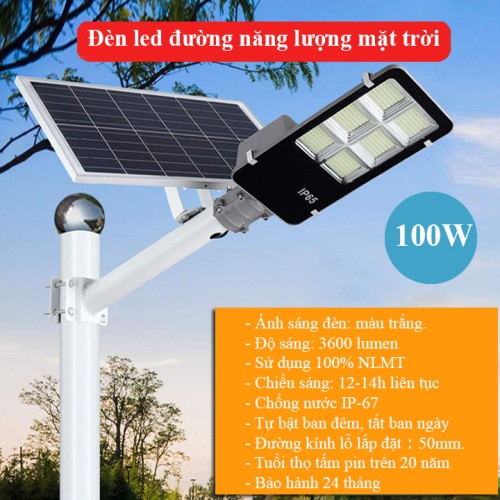 đèn năng lượng mặt trời lắp đường 100W LD-J100
