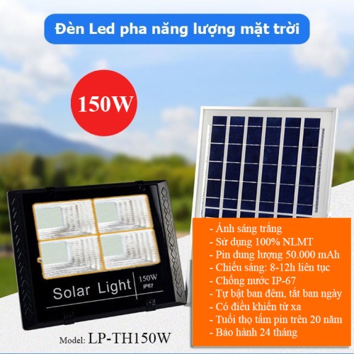 Đèn năng lượng mặt trời 150W LP-TH150, đại lý, phân phối,mua bán, lắp đặt giá rẻ