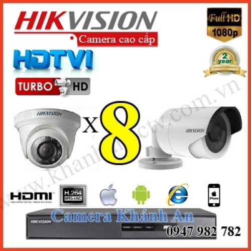 Bộ trọn gói 8 camera 3.0 M giá rẻ tại Tp HCM, đại lý, phân phối,mua bán, lắp đặt giá rẻ
