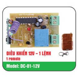 Board mạch điều Khiển Từ Xa 12V kênh relay, tần số 315Mhz RF-01-12V (loại fix code)