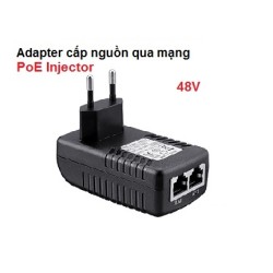 Nguồn PoE Injector 48V, Adapter cấp nguồn qua mạng 48V cho camera, IP phone