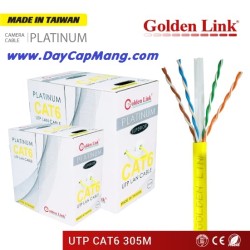 Cáp mạng Golden Link PLATINUM UTP Cat6 (màu vàng) 305M