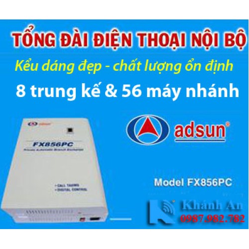 Tổng đài điện thoại ADSUN FX 856PC, đại lý, phân phối,mua bán, lắp đặt giá rẻ