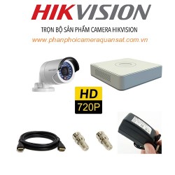 Trọn bộ 2 camera HIKVISION 1.0MP TVI cho Xưởng,Nhà Máy,Cty,Văn phòng,Shop...
