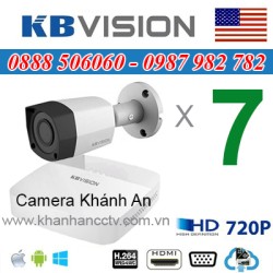 Trọn bộ 7 camera KBVISION 1.0MP CVI cho Gia đình,Cty,Văn phòng,Shop...