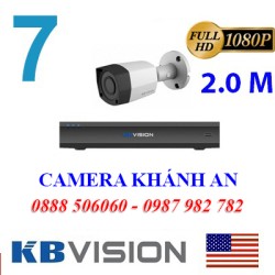 Trọn bộ 7 camera KBVISION 2.0MP CVI cho Xưởng,Nhà Máy,Cty,Văn phòng,Shop...