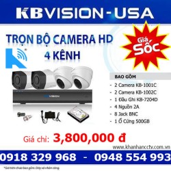 Báo giá lắp đặt camera quan sát trọn bộ gồm các gói 2 camera, 3 camera, 4 camera, 5 camera